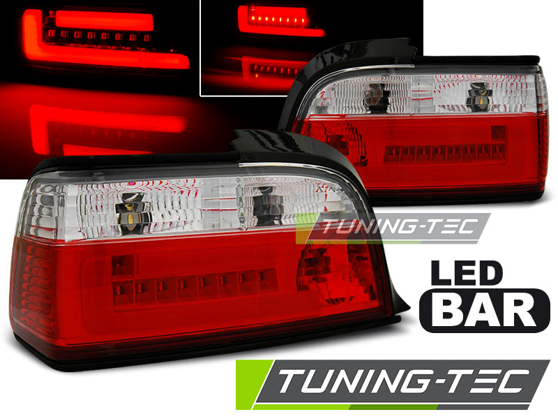 Feux arrière à LED rouges et blancs compatibles BMW E36 12.90-08.99 C/C