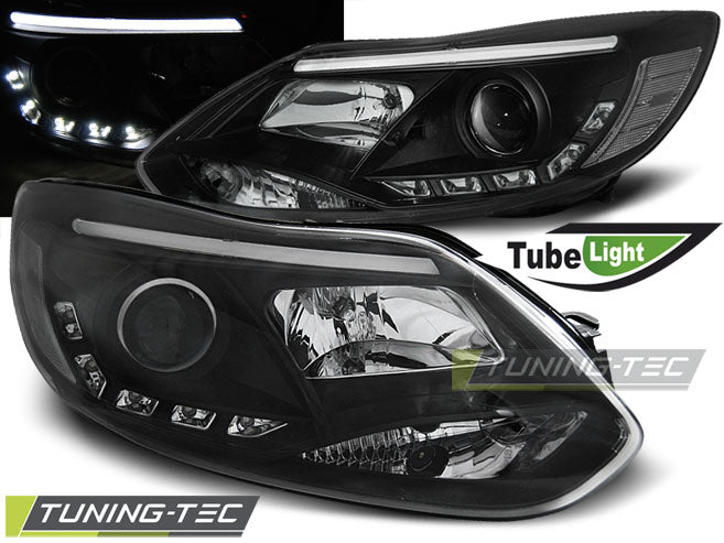 Feux tubulaires noirs pour Ford Focus MK3 (2011-2014)
