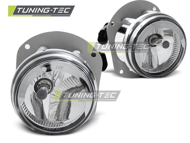 Feux antibrouillard chromés compatibles avec Mercedes W204 AMG (2007-2010) / W211 E63 (2006-2009)