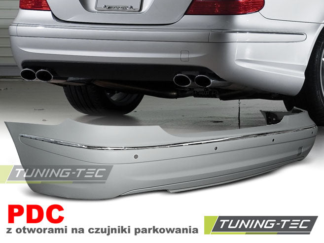 Pare-chocs arrière sport avec PDC compatible avec Mercedes W211 berline 02-06