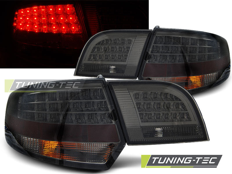 Feux arrière à LED fumés compatibles avec Audi A3 8P Sportback (2004-2008)