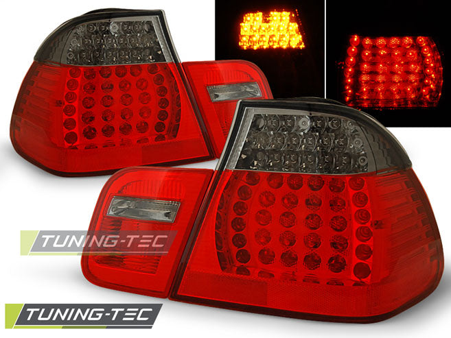 Feux arrière à LED rouge fumé compatibles avec BMW E46 berline 01-05