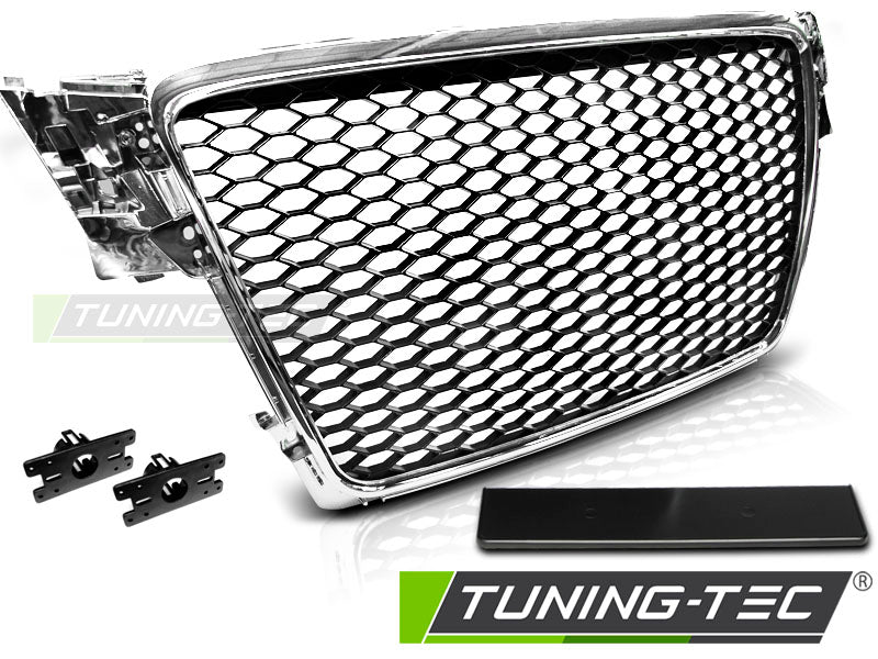 CALANDRE SPORT CHROMÉE compatible AUDI A4 B8 08-11