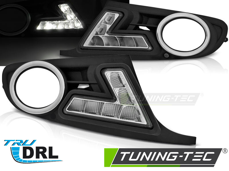 Cadre de phares antibrouillard à LED compatible avec VW Golf 6