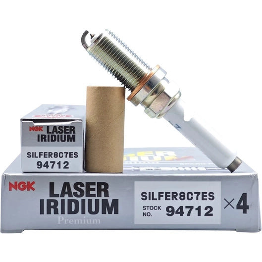 4 Bougies Iridium NGK SILFER8C7ES pour 2.0 TSI / TFSI EA888 Gen3 VW Golf 7 GTI / R, Audi A3 / S3 8V, Audi RS7, Seat Leon Cupra 5F