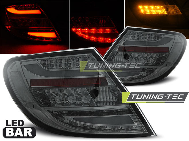 Feux arrière à LED fumés compatibles avec Mercedes Classe C W204 Berline 07-10