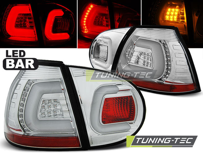 Feux arrière à LED chromés compatibles avec VW Golf 5 10.03-09