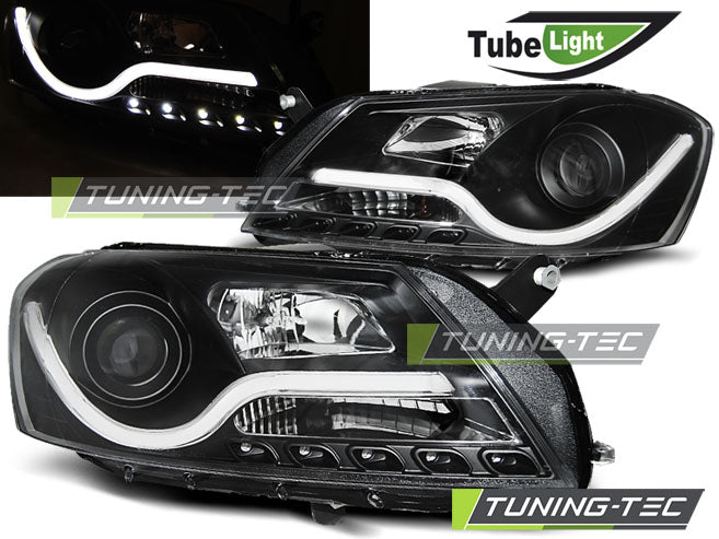 Tube lumineux de phare noir compatible avec VW Passat B7 10.10-10.14