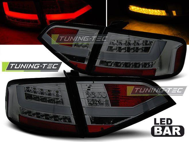 Feux arrière à LED fumés compatibles avec Audi A4 B8 berline 08-11