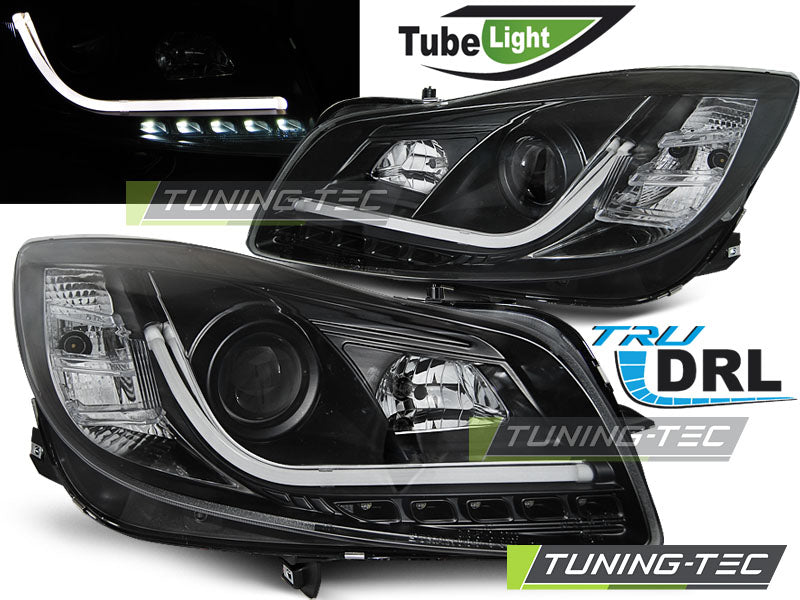Feux tubulaires noirs pour Opel Insignia 08-12