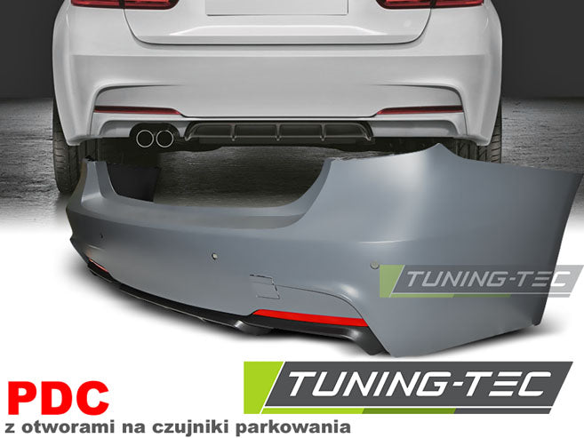 Pare-chocs arrière style performance PDC compatible avec BMW F30 Berline 11-18