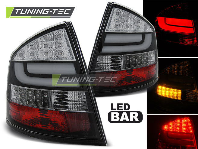 Feux arrière à LED noirs compatibles avec Skoda Octavia II Berline 04-12