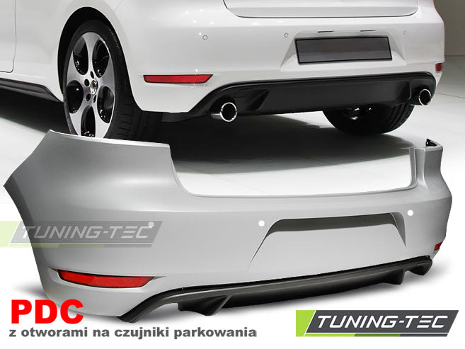Pare-chocs arrière sport double PDC compatible VW Golf 6