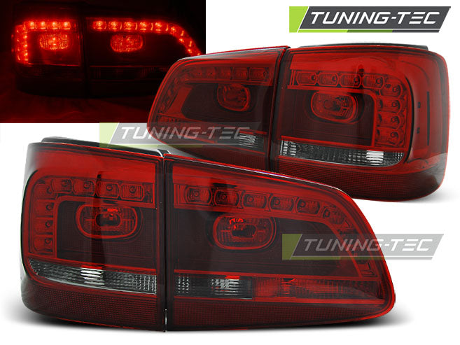 Feux arrière à LED fumés rouges compatibles avec VW Touran 08.10-