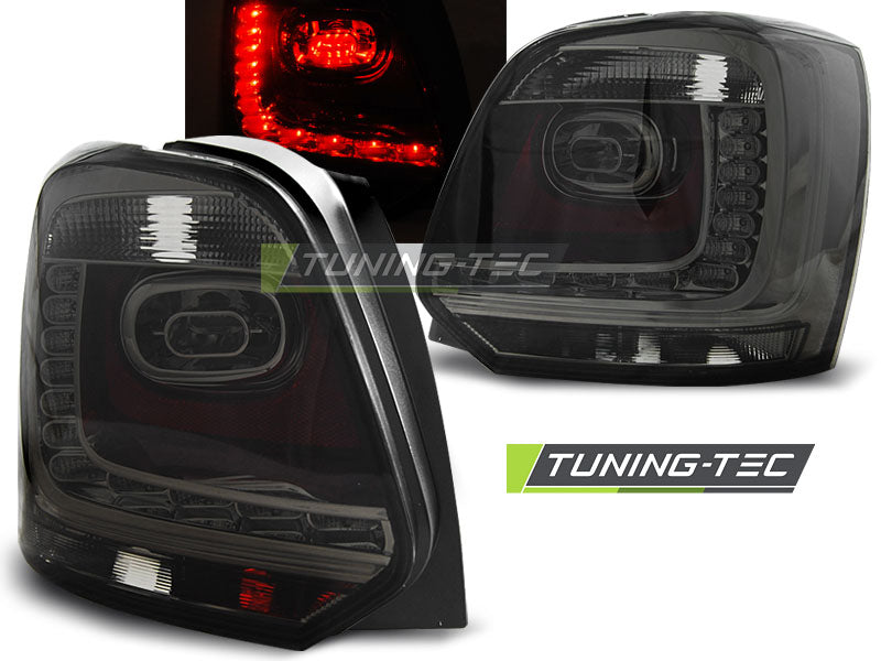 Feux arrière à LED fumés compatibles avec VW Polo 09-14