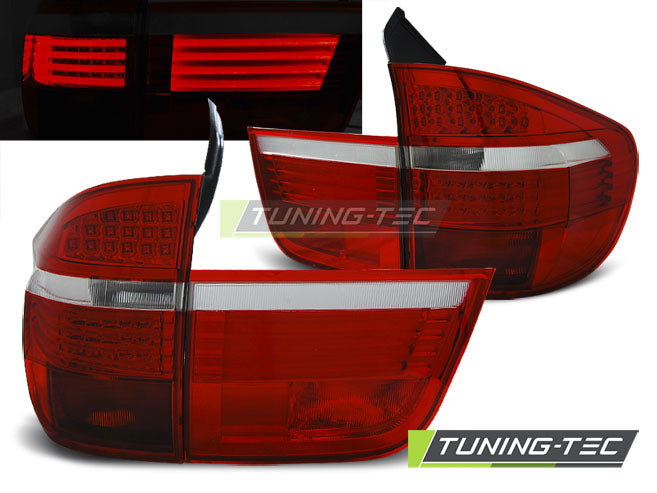 Feux arrière à LED rouge et blanc compatibles avec BMW X5 E70 03.07-05.10