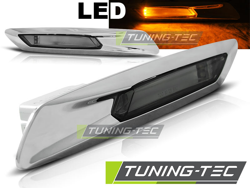 Feux de position latéraux argentés fumés compatibles BMW F10/F11 10-13