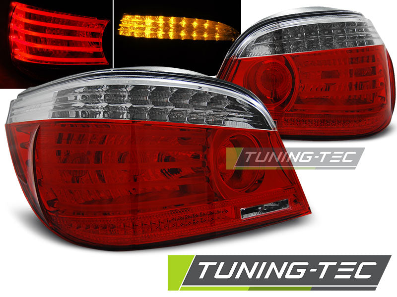 Feux arrière à LED rouge et blanc compatibles avec BMW E60 03-07