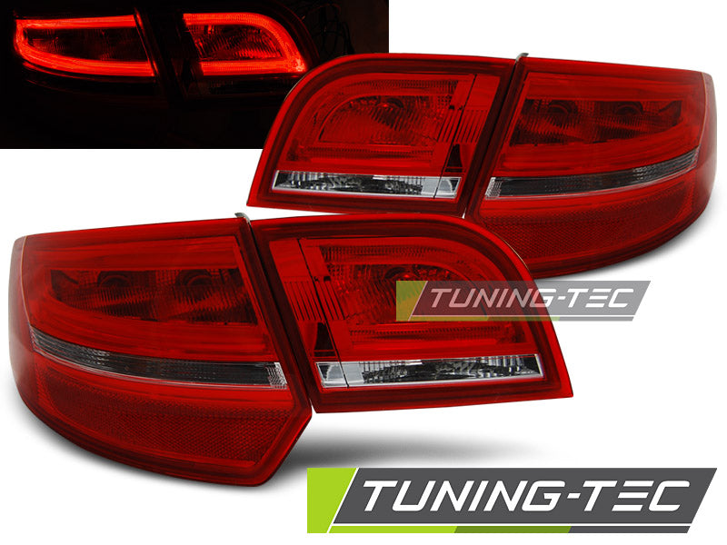Feux arrière à LED rouge et blanc compatibles avec Audi A3 8P Sportback (2004-2008)