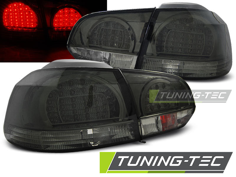 Feux arrière à LED fumés compatibles avec VW Golf 6 10.08-12