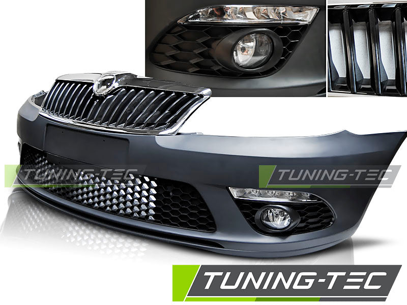 Pare-chocs avant sport compatible avec Skoda Octavia II restylée (2009-2013)