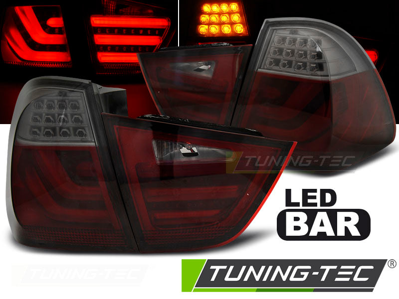 Feux arrière à LED rouges fumés compatibles BMW E91 09-11