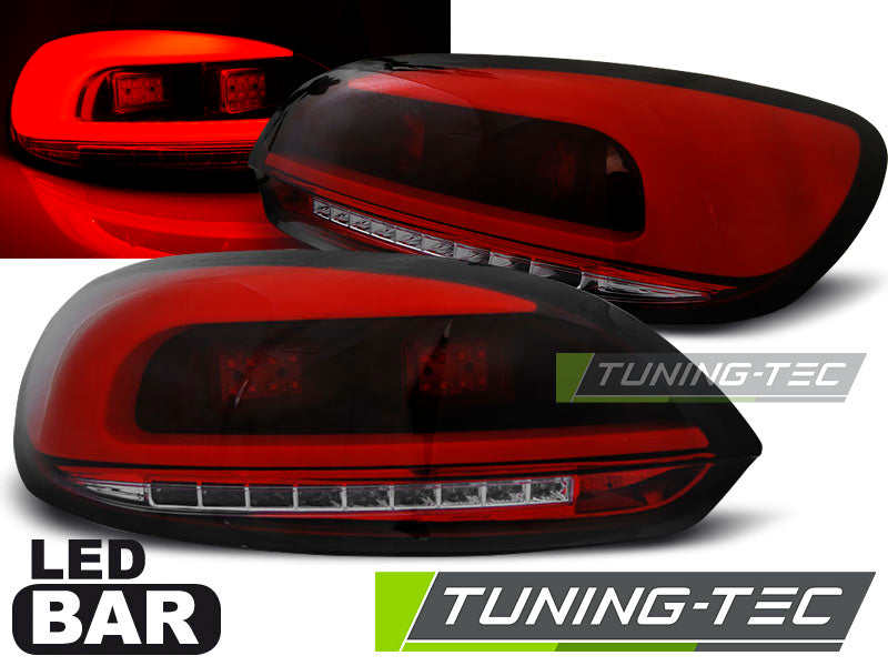 Feux arrière à LED rouges fumés compatibles avec VW Scirocco III 08-04.14