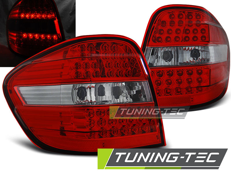 Feux arrière à LED rouges et blancs compatibles avec Mercedes Classe M W164 (2005-2008)