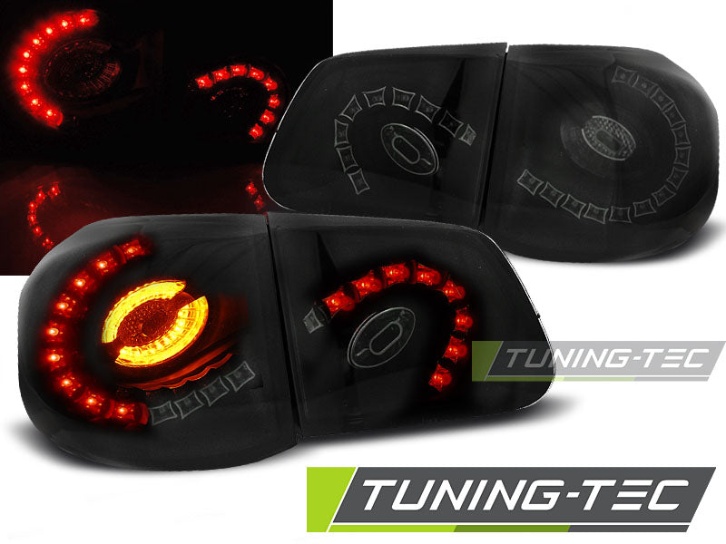 Feux arrière à LED noir fumé compatibles avec VW Tiguan 10.07-11