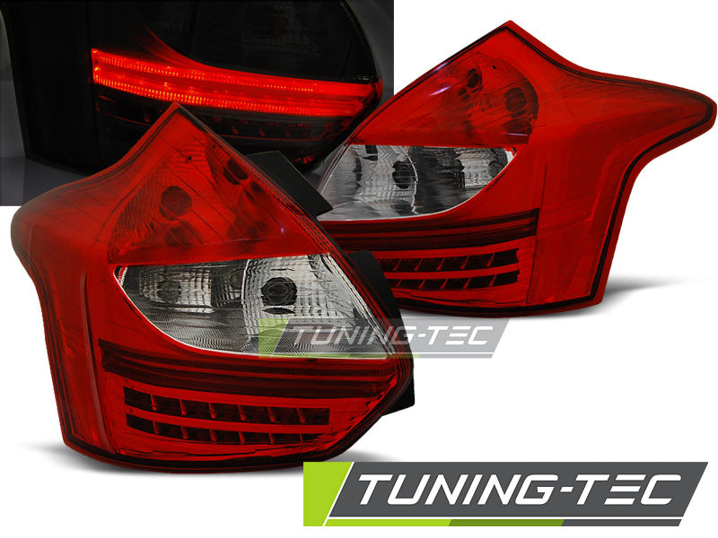 FORD FOCUS 3 11-10.14 HAYON ROUGE BLANC LED