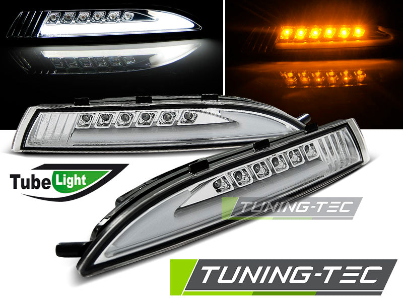 FEU DE DIRECTION AVANT CHROMÉ À LED compatible avec VW SCIROCCO 08-04.14
