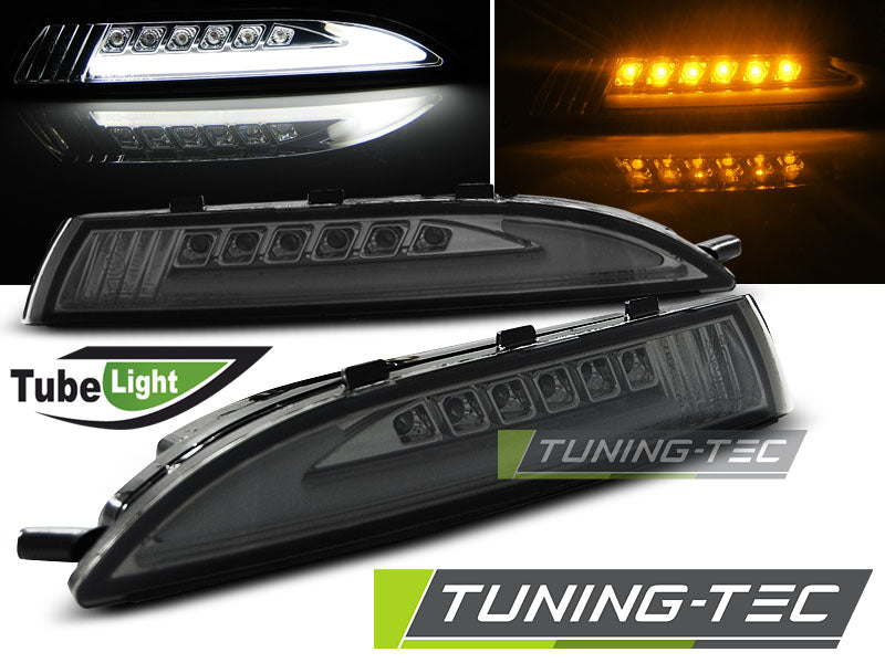 Feux de position avant à LED fumés compatibles avec VW Scirocco 08-04.14