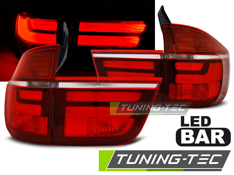 Feux arrière à LED rouge et blanc compatibles avec BMW X5 E70 07-10