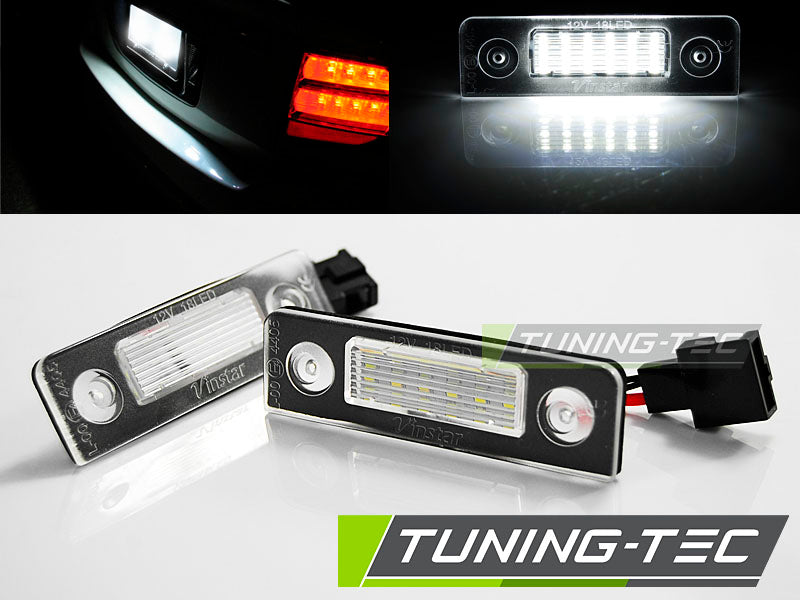 Éclairage de plaque d'immatriculation à LED compatible avec SKODA OCTAVIA 09- / ROOMSTER 06-10 avec CANBUS