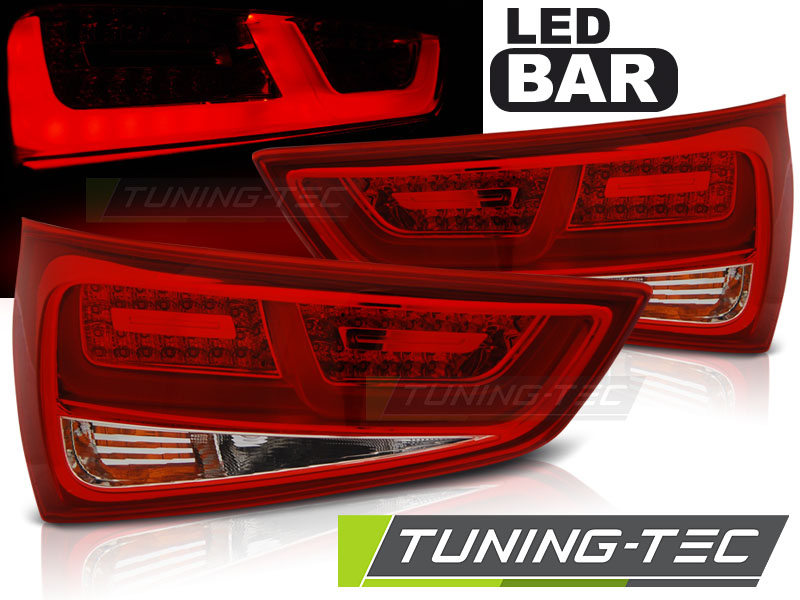 Feux arrière à LED rouge et blanc compatibles avec Audi A1 (2010-2014).