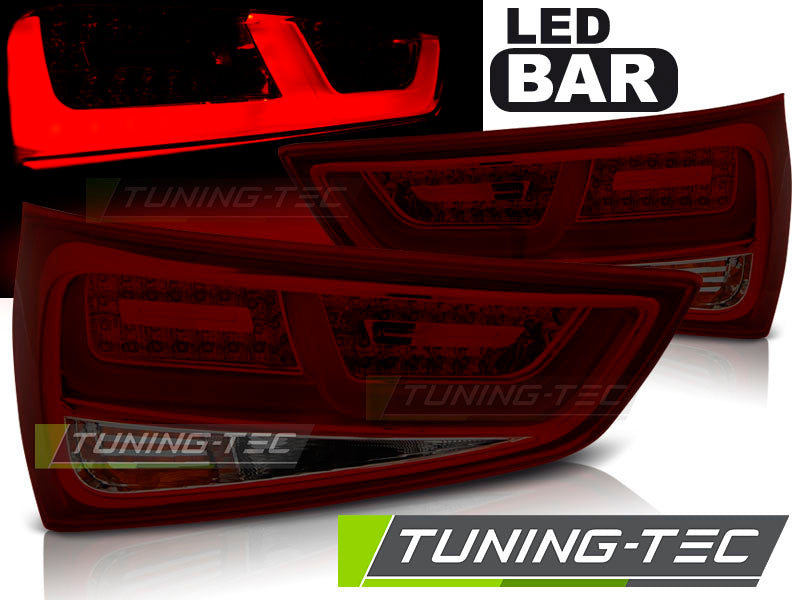 Feux arrière à LED rouge fumé compatibles avec Audi A1 2010-2014