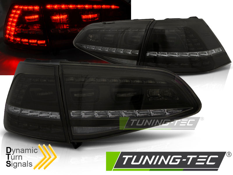Feux arrière à LED sport fumés séquentiels compatibles avec VW Golf 7 13-17
