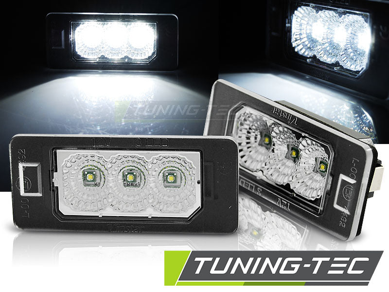 Feux de plaque d'immatriculation à LED transparents compatibles avec BMW E90 / F30 / F32 / E39 / E60 / F10 / X3 / X5 / X6
