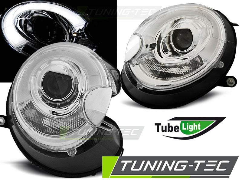 Phares tubulaires chromés compatibles BMW MINI (COOPER) 06-14