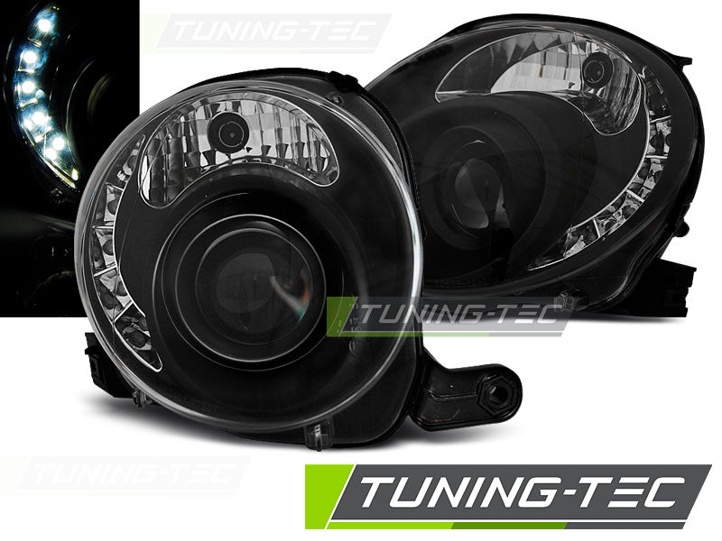 FIAT 500 07-15 LED NOIRE