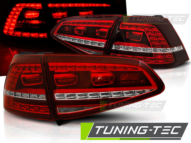 Feux arrière à LED sport rouge et blanc compatibles avec VW Golf 7 13-17