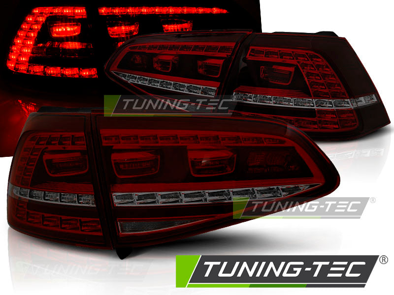 Feux arrière à LED sport rouge fumé compatibles avec VW Golf 7 13-17