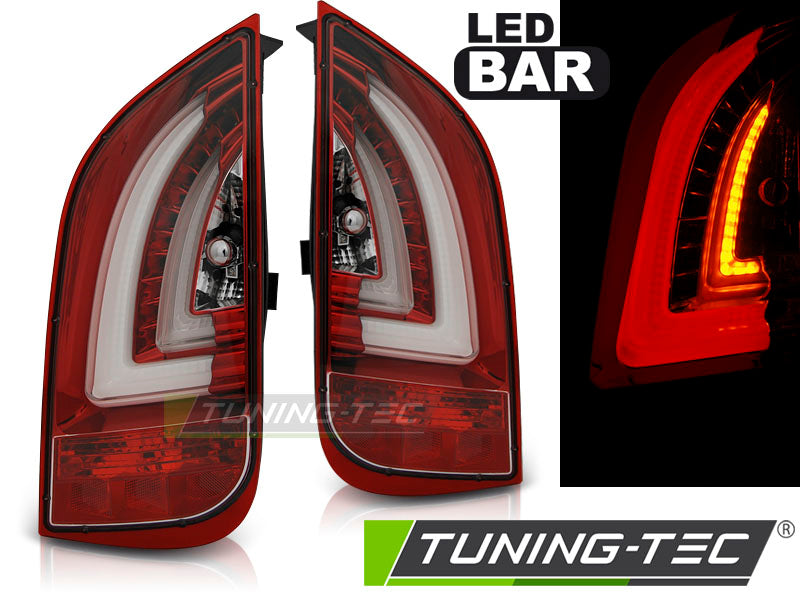 Feux arrière à LED rouges et blancs compatibles avec VW UP! 3.11- / SKODA CITIGO 12.11-