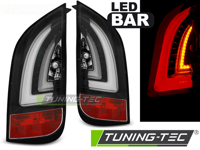 Feux arrière à LED noirs compatibles avec VW UP! 3.11- / SKODA CITIGO 12.11-