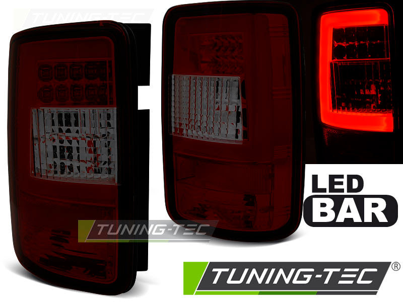 Feux arrière à LED à LED rouge fumé compatibles avec VW Caddy 03-03.14