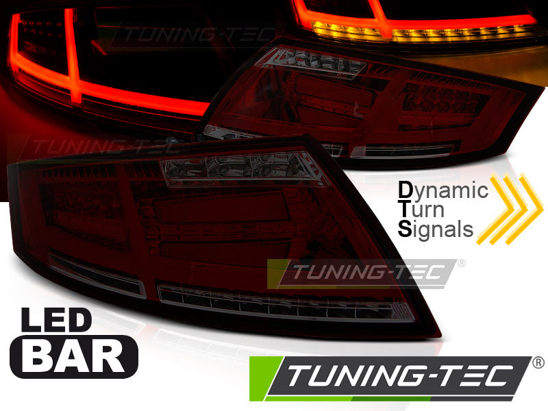 Feux arrière à LED à fumée rouge compatibles avec Audi TT 04.06-02.14