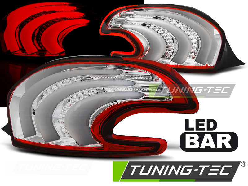 Barre LED rouge et blanche pour Peugeot 208 (4.12-06.15)