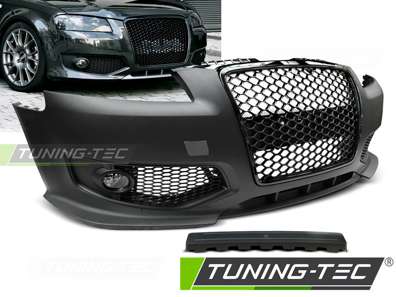 Pare-chocs avant sport noir compatible avec Audi A3 06.05-04.08