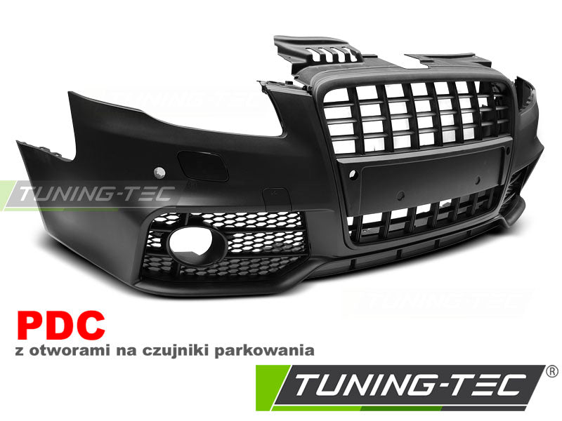 Pare-chocs avant sport noir avec PDC compatible avec Audi A4 04-08