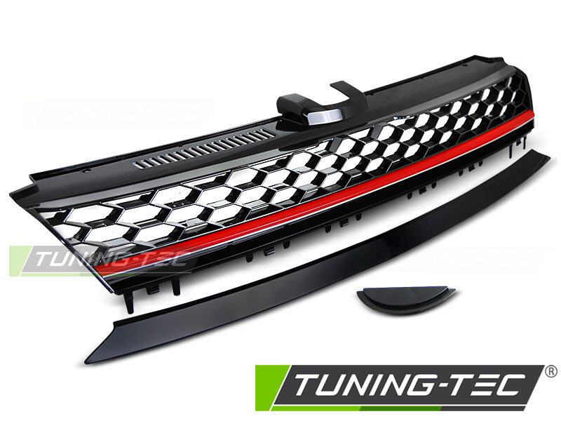 CALANDRE SPORT NOIRE ET ROUGE compatible VW GOLF VII 13-17